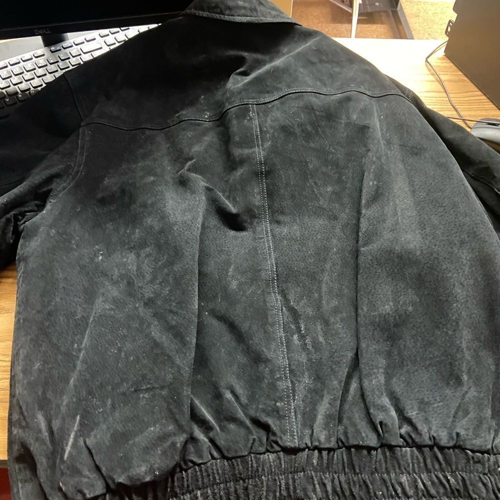 G III vintage lined black suede coat perfect condition see pics - Picture 4 of 4